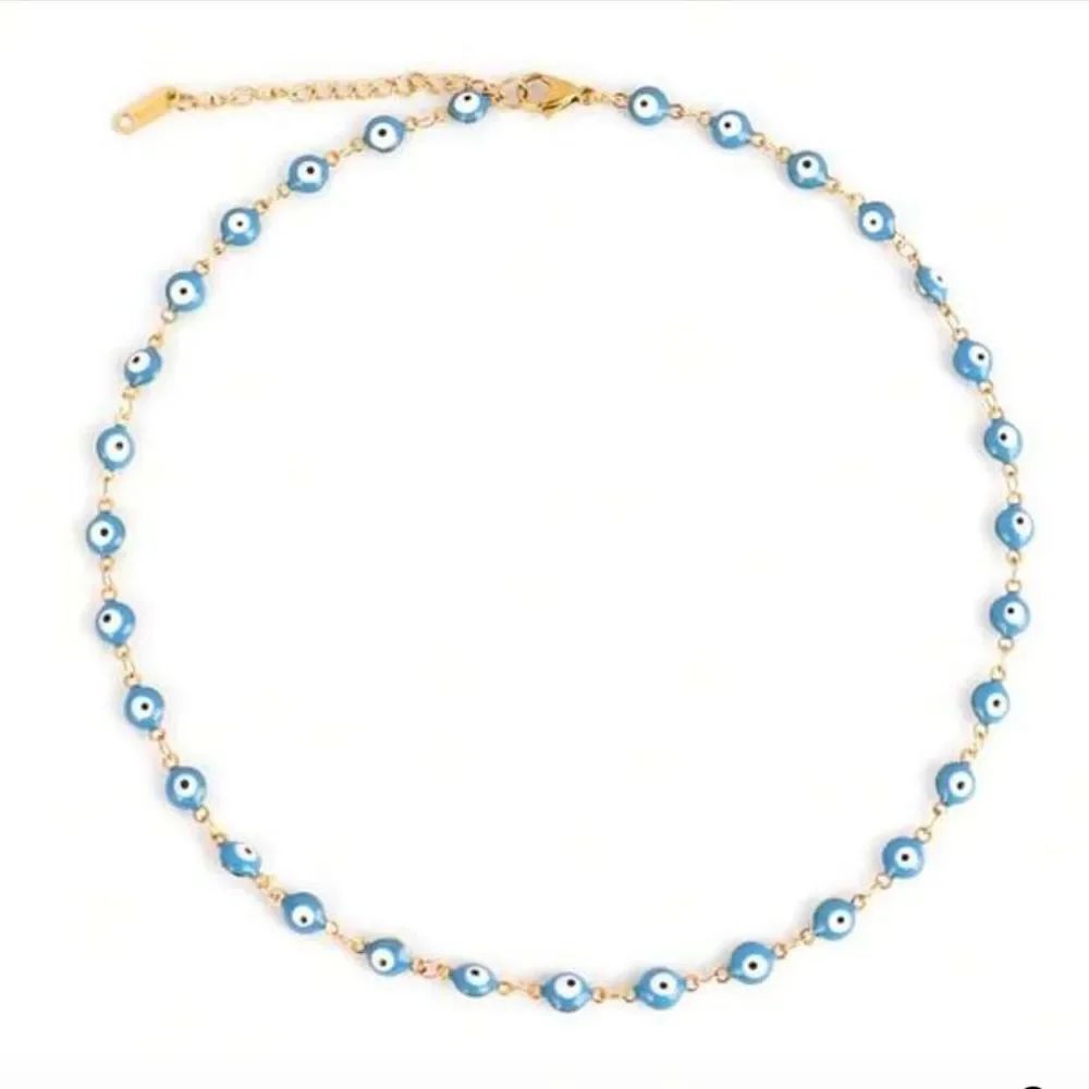 Blue Evil Eye Necklace #2224